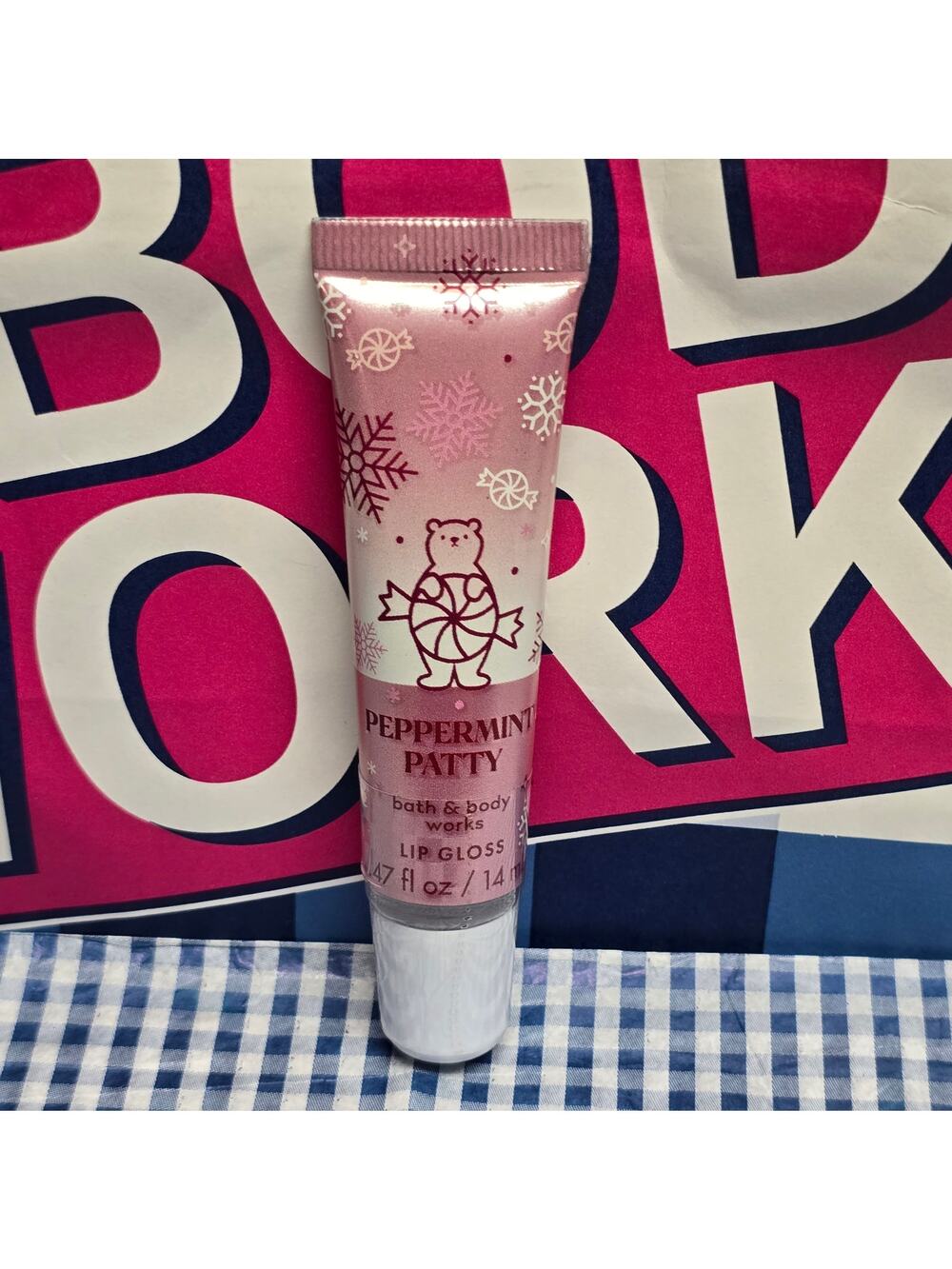 BBW Peppermint Patty Lip Gloss Minty Refreshing Care for Moisturizing Lips